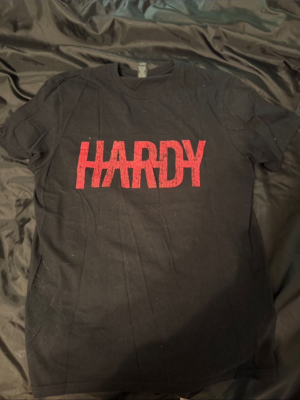 Hardy Black Tee with Red Logo